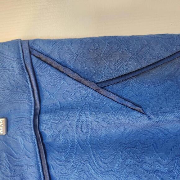 ROMY Royal Blue Floral Textured Pencil Skirt - Size Large - Picture 2 of 7